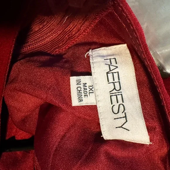 Mainstays Red Long Sleeve Cape Dress - Picture 8 of 8